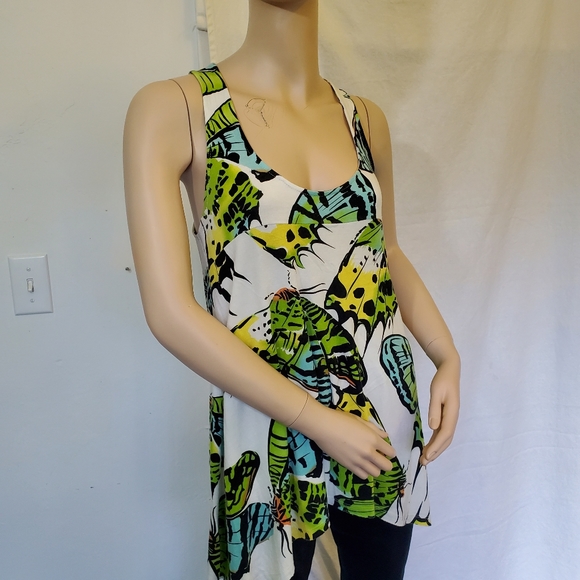 CAbi Neon Wings Butterfly Racerback Tank - Picture 2 of 13